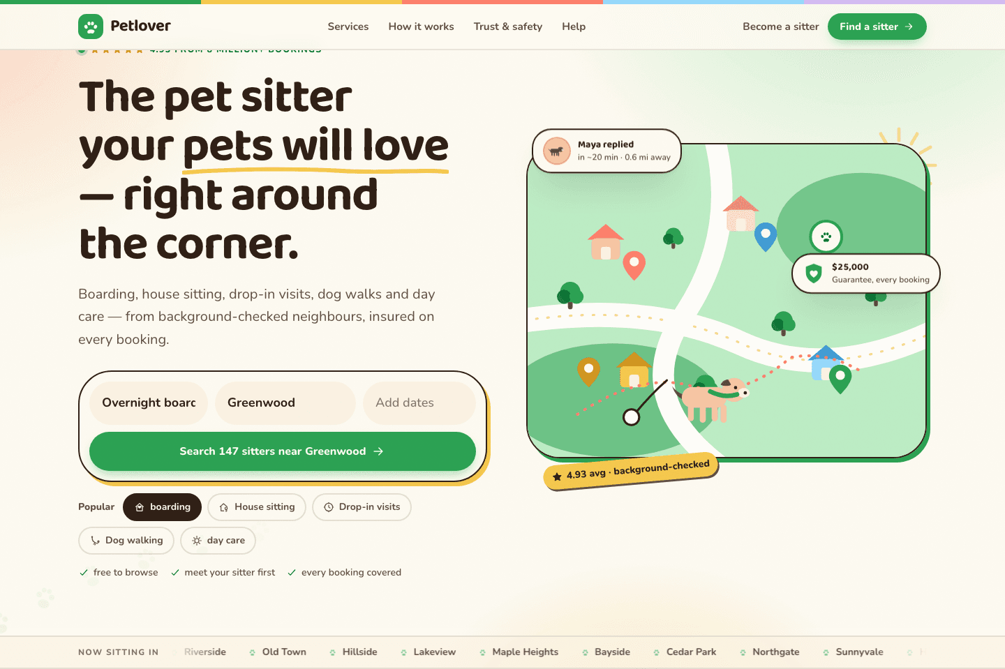 Before: illustrated scene-map, candy palette